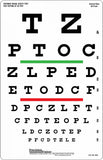 Medical Tools-Snellen Eye Chart for Visual Acuity and Color -Chart Hardboard-55*26 CM-Vision Tester