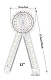 Medical Tools-Goniometer Quick Angle Protractor 12 Inch
