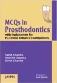 MCQs in Prosthodontics with Explanations for PG Dental Entrance Examinations