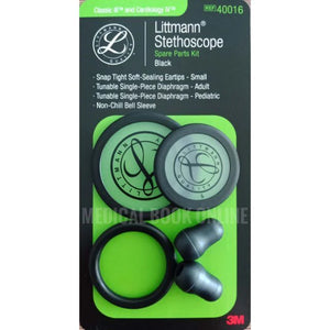 3M™ Littmann® Stethoscope Spare Parts Kit, 40016 Classic III™, Cardiology IV™ and CORE, Black