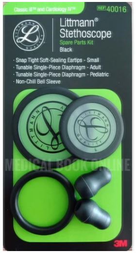 3M™ Littmann® Stethoscope Spare Parts Kit, 40016 Classic III™, Cardiology IV™ and CORE, Grey,