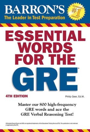 Barron's Essential Words for the GRE, 4e**